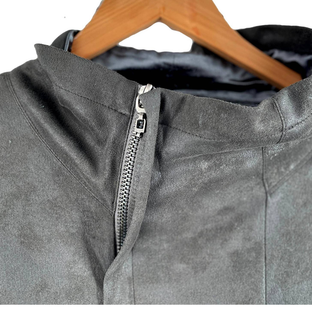 God Save LA Vegan Suede Moto Style Jacket Size Large EUC - Picture 4 of 7